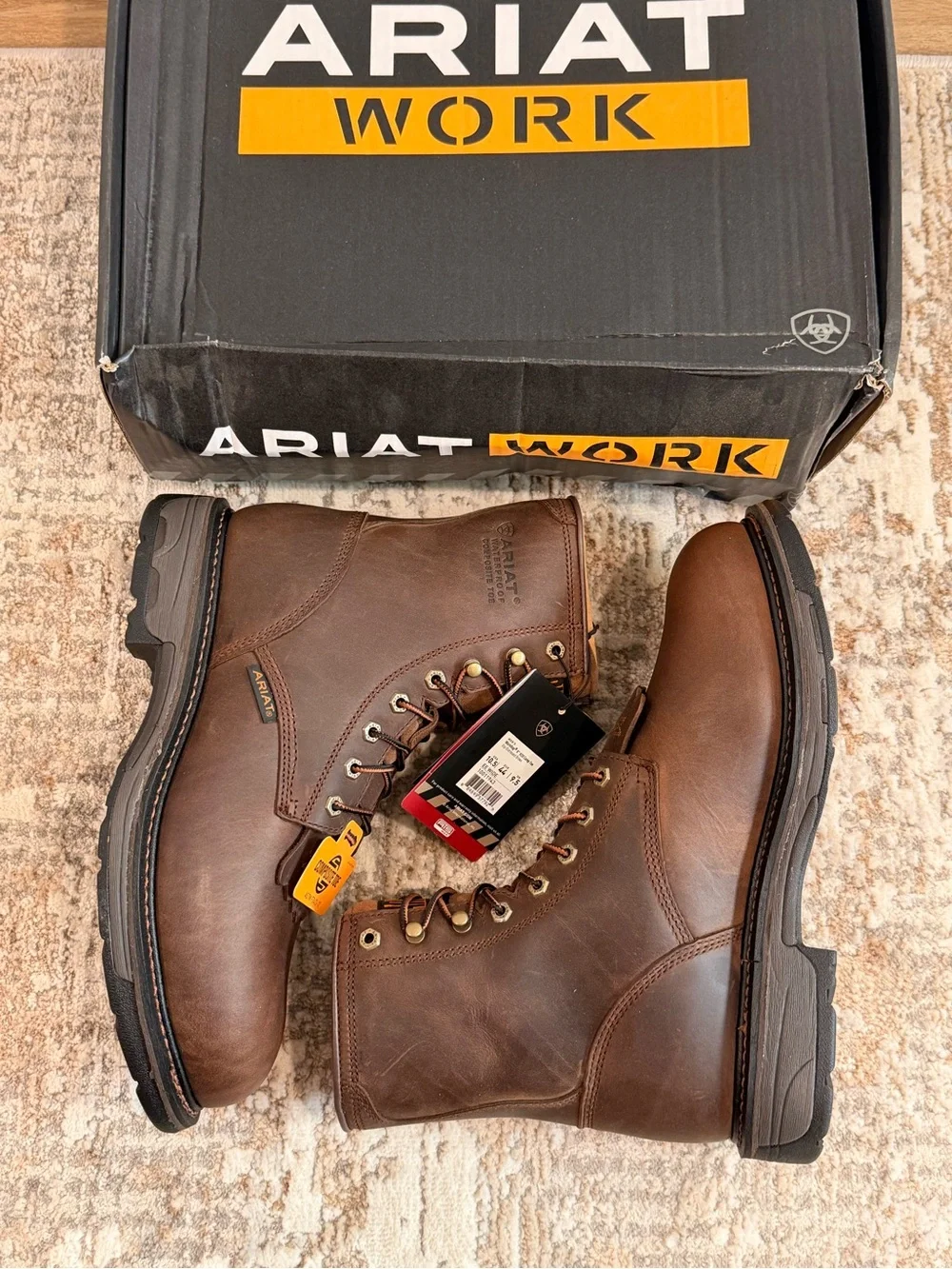 ARIAT WorkHog H2O Size 10.5 EE Brown Comp Toe 8